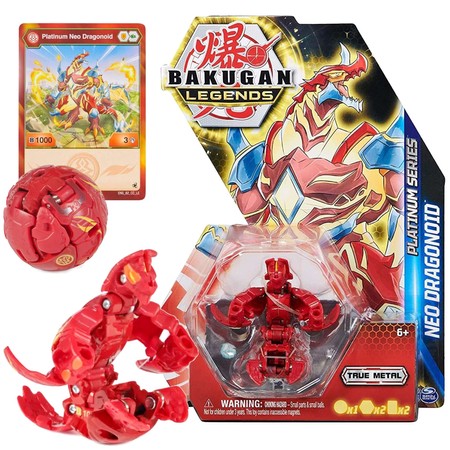 Bakugan Legends červená Platinum Neo Dragonoid sběratelská figurka a karty 6+