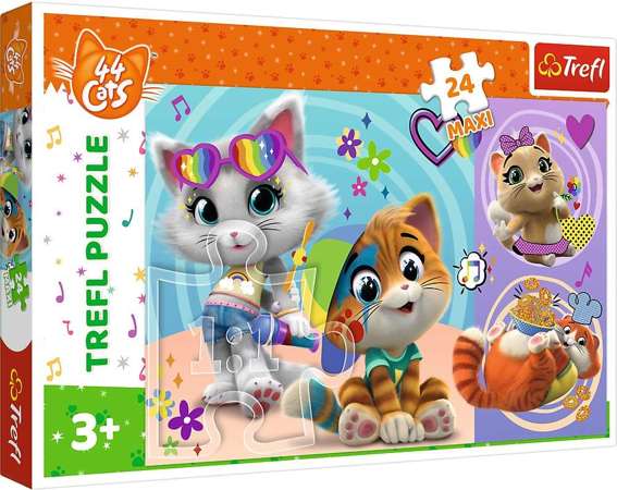Puzzle Maxi 24 dílků Veselé kočky 44 Kočky