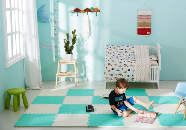 Humbi Pěnová podložka Puzzle 3 ks. bílá 62 x 62 x 1 cm