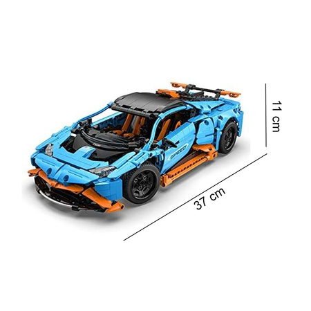 CaDA Modré stavební kostky Speed Cowboy Racing Car 1120 dílků