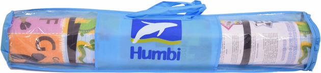 Humbi Piankowa dwustronna mata edukacyjna Szachownica 3w1 Polski Alfabet Cyfry Obrazki Kontrastowe czarno-biała 100 x 150 x 1 cm