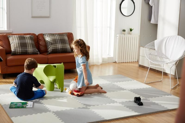 Humbi Pěnová podložka Puzzle 3 ks. bílá 62 x 62 x 1 cm