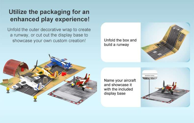 CaDA stavebnice Mighty papír a cihly letadla sada 226 kusů