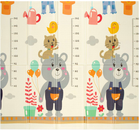 Humbi Oboustranná skládací vzdělávací pěnová podložka XPE 200x180x1 Miarka Streets