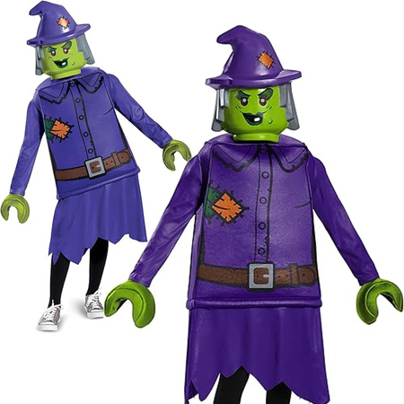 Lego Kostium Strój Karnawałowy Przebranie Czarownicy Witch 4-6 lat 109-126 cm
