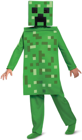 Halloween kostým Minecraft, převlek Creeper 137-149 cm (10-12 let)