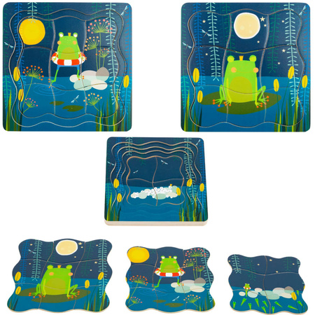 Malá noha 11539 Layer puzzle Frog King