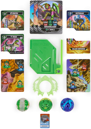 Bakugan speciální útok Ventri Octagon Trox - startovní sada 3 figurek