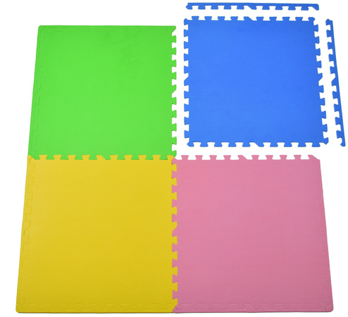 Humbi Pěnové puzzle Barevná pěnová podložka 62 x 62 x 1 cm 4 ks.