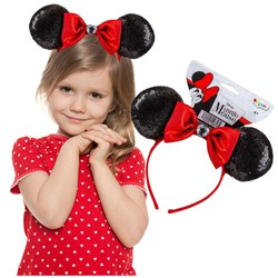 Disney Minnie Mouse kostým, flitrová čelenka do vlasů s mašlí