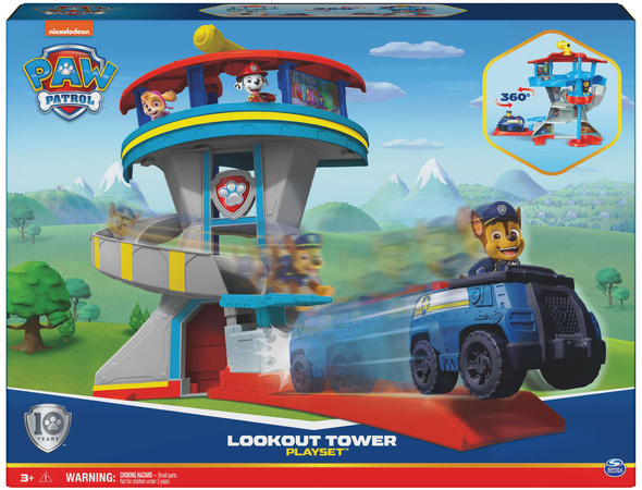 Paw Patrol Velký Věž s figurkami policejního vozidla + příslušenství