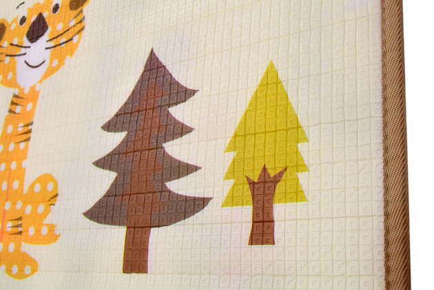 Humbi oboustranná výuková pěnová podložka Ulice Zvířata 180 x 120 x 1 cm pastelová