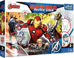 Oboustranné puzzle 24 dílků Super Maxi Avengers 3v1
