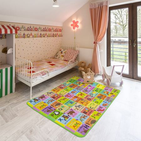 Humbi oboustranná výuková pěnová podložka s německou abecedou EPE 180x150x1 cm