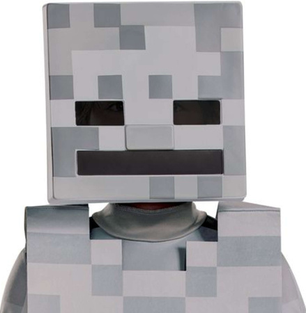Minecraft Halloweenský kostým, Kostlivec Bílý karnevalový kostým 109-126 cm (4-6 let)