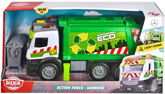 Mercedes Benz Eco popelářský vůz + příslušenství světlo/zvuk