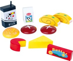 Dřevěná svačinová sada 10 kusů