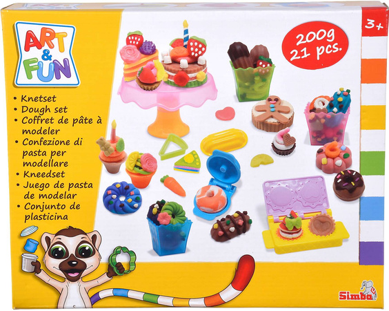 Barevné dezerty XL sada plastové hmoty a příslušenství 21 prvků