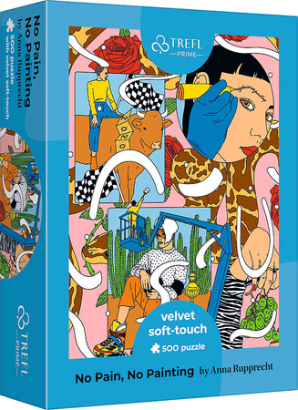 Puzzle 500 prvků Velvet Soft Touch Bez bolesti, bez malování UFT