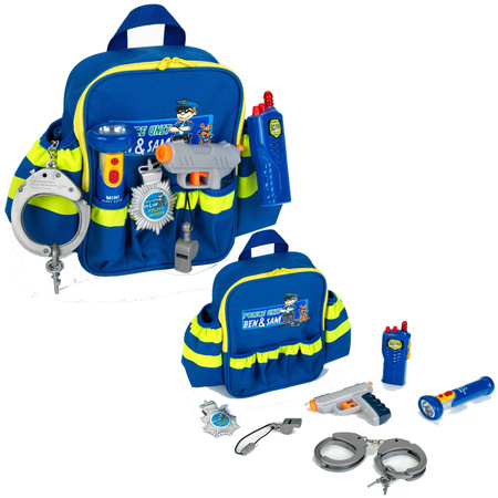 Policejní batoh Ben&Sam Policeman Set s doplňky pro děti Klein