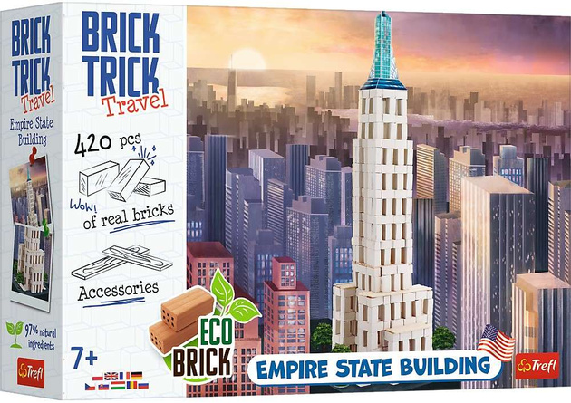 Zestaw Klocki konstrukcyjne realistyczne cegiełki Buduj z cegły Podróże Empire State Building EKO 420