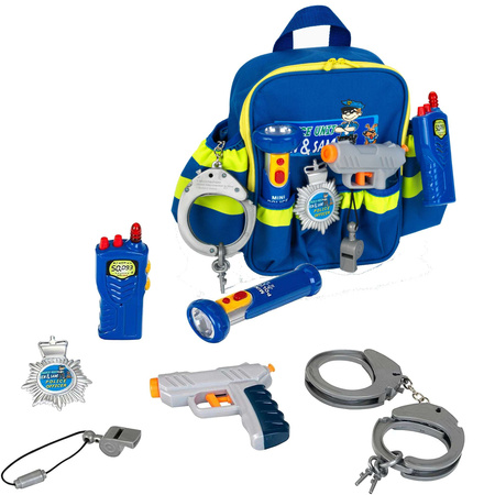 Policejní batoh Ben&Sam Policeman Set s doplňky pro děti Klein