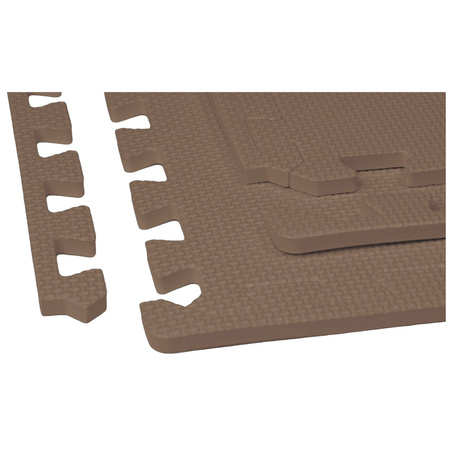 Pěnová podlahová rohož Puzzle vodotěsné bezpečné 3 ks. měď 62 x 62 x 1 cm Humbi