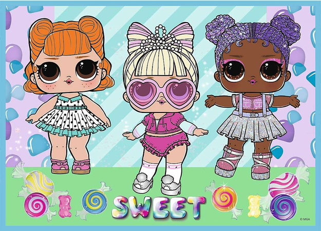 Puzzle 4v1 Seznamte se s panenkami L.O.L. Překvapení! 207 prvků