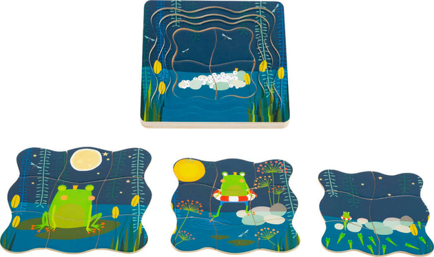Malá noha 11539 Layer puzzle Frog King