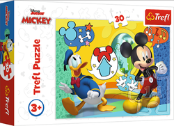 Puzzle 30 dílků Mickey Mouse a veselý domeček
