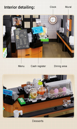 Cada C66005W cafe Cadabucks Coffee House 768 položek LED světlo