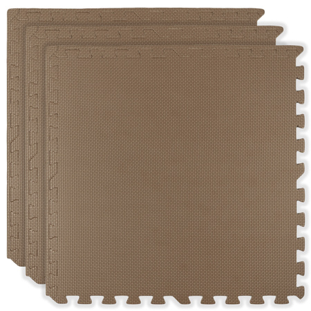 Pěnová podlahová rohož Puzzle vodotěsné bezpečné 3 ks. měď 62 x 62 x 1 cm Humbi