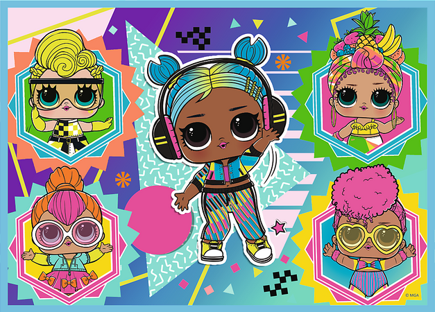 Puzzle 4v1 Seznamte se s panenkami L.O.L. Překvapení! 207 prvků