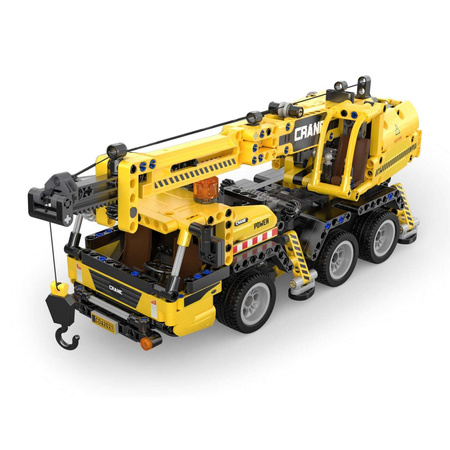 Stavební bloky CaDA set 3W1 žlutý mobilní jeřáb Lůďa naviják 658 kusů