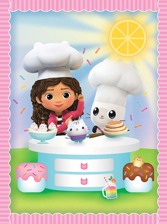 Gabi's Cat House 2v1 Puzzle 78 prvků + paměťová hra 3+ let Trefl