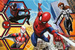 Oboustranné puzzle 24 dílků Super Maxi Spiderman jde do akce 3v1
