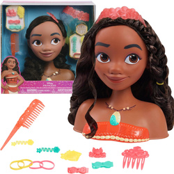 Disney Princess Hair Styling Head Doll Vaiana Mo ana Hairdresser + příslušenství