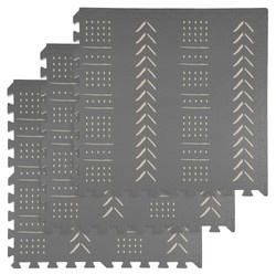 Humbi Pěnová podložka Puzzle 3 ks. šedá se vzorem 62 x 62 x 1 cm